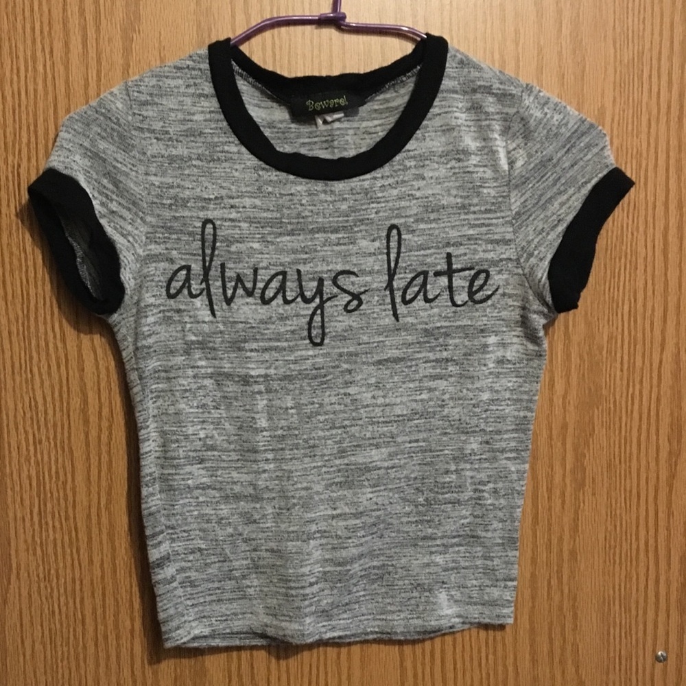 Always late crop top